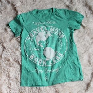 Work less travel more tee